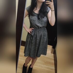 LC Lauren Conrad Black And White Midi Dress